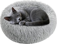 Cat Bed - Calming Cat Bed for Small Kittens- Light Grey