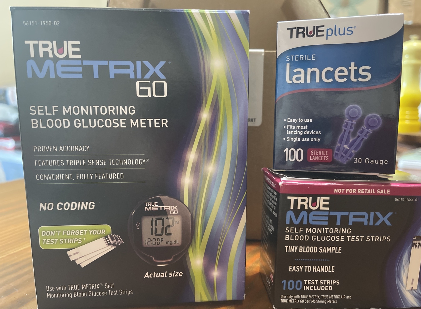 TRUE METRIX Meter Blood Glucose Monitoring Starter Kit 100 Lancets 100
