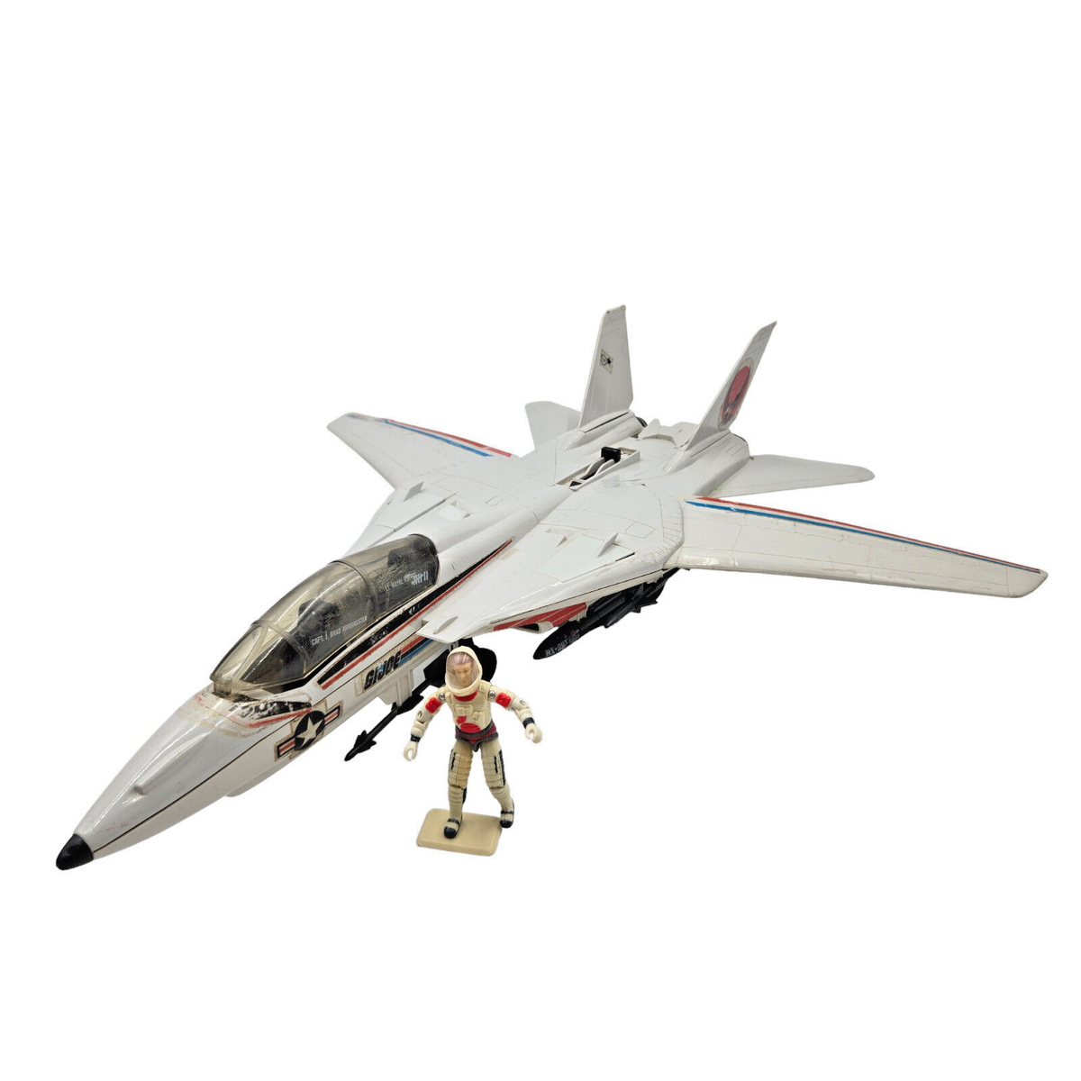 1983 GI Joe SKYSTRIKER Jet w/ ACE Figure Near Complete F14 ARAH XP