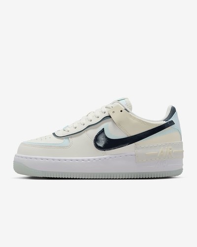 Women’s Size 7.5 Nike Air Force 1 Shadow Sail Navy Glacier Blue DZ1847-107 - Picture 2 of 8