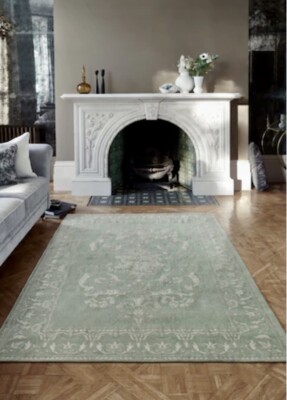 Neu mit Etikett Laura Ashley zeitloser Josette Duck Egg Teppich, 120 x 180 cm *Farbe hellgrün*