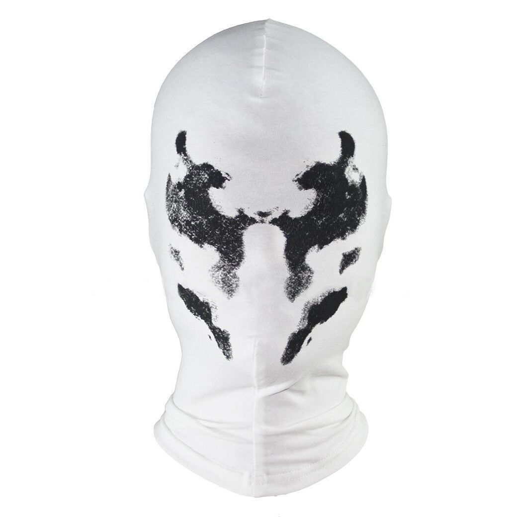 Rorschach Mask Printed Inkblot Watchman Balaclava Cosplay Costume