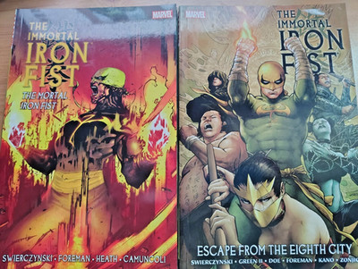 The Immortal Iron Fist Vol 4 and Vol 5 Trade paperbacks Gently Read Marvel Comic