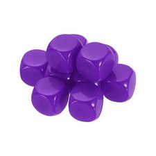 10Pcs Rounded Blank Six Sided Dice 16mm/0.6inch Acrylic Dice, Purple