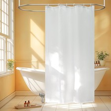 Waterproof Fabric Stall Shower Curtain Liner with 2 Large Magnets, 36 x 72 inch