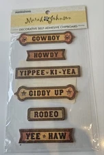 creative imaginations self adhesive cowboy chipboard