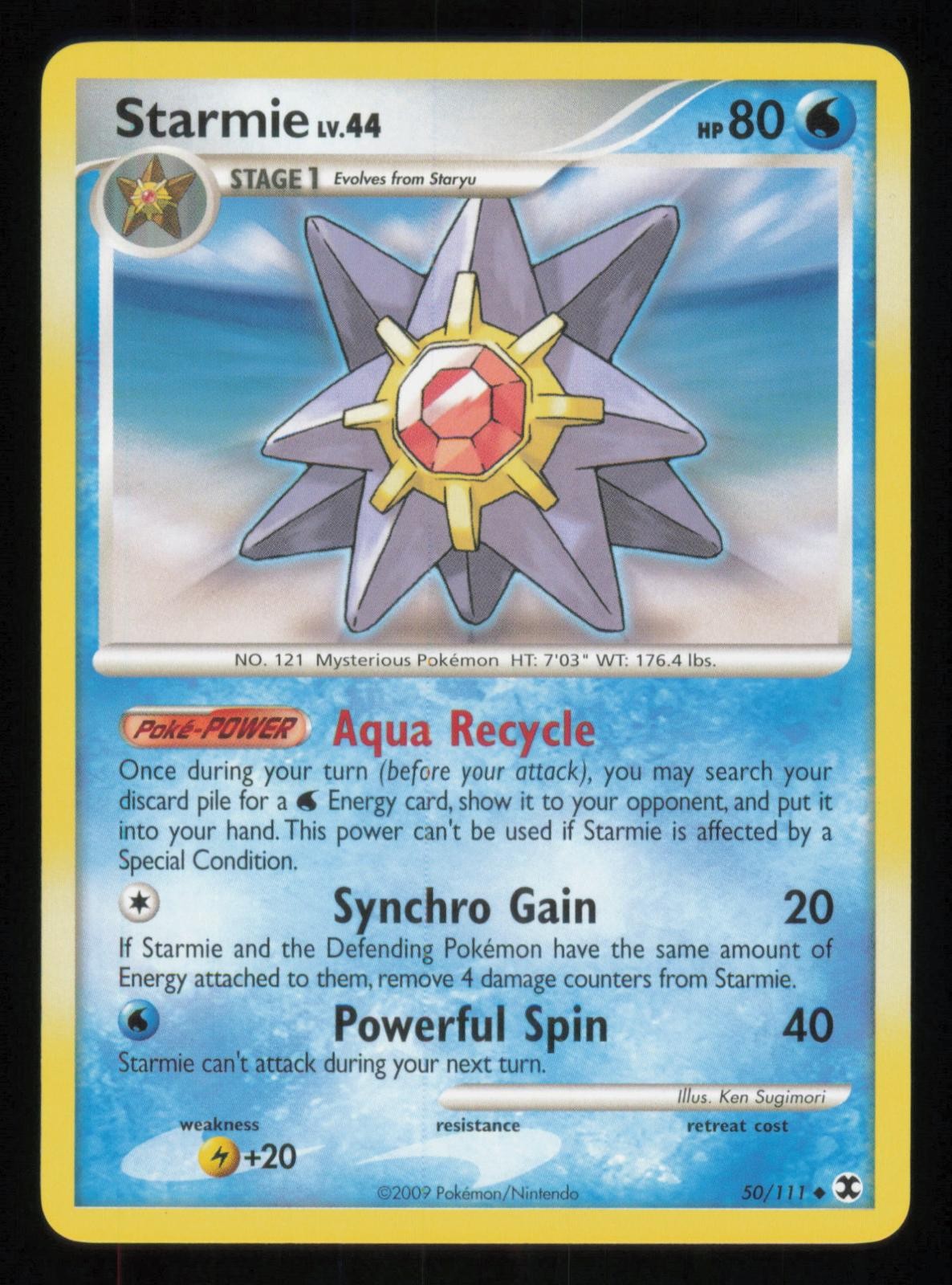 STARMIE 50/111 UNCOMMON RISING RIVALS LP POKEMON