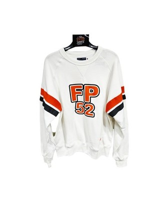 Fred Perry Sweatshirt Weiß Orange 2000er (M) Pullover