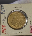 1908 US $10 Indian Gold Piece AU+