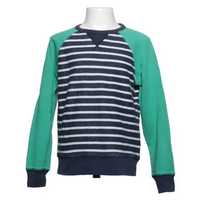 Boden, Sweatshirt, Größe: 128, Blau/Grün/Weiß, Baumwolle, Streifen, Jungen #A7g