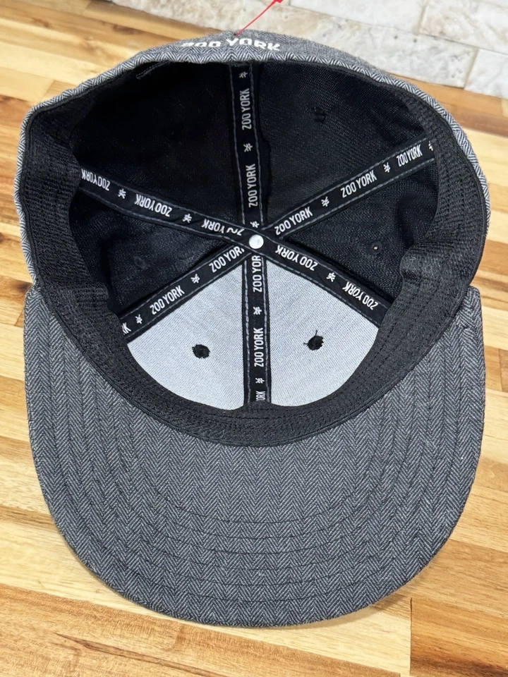 ZOO YORK серый резинке шляпа S/M вышитый логотип коньков стиль эластичной подходит черный поля - Изображение 2 из 4