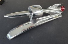 Vintage 1949-1951 Shoebox Ford Hood Ornament Ringed Rocket Space Age Accessory