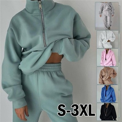 Winter Women's Two-piece Sweater Fleece Sport Thickening Fashion Casual Suit Set