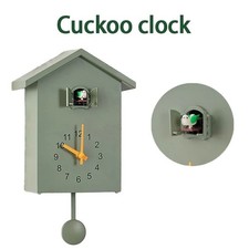 Cuckoo Clock Wall Clock Modern Chalet-Style with bird tweeting sound 20x25cm UK