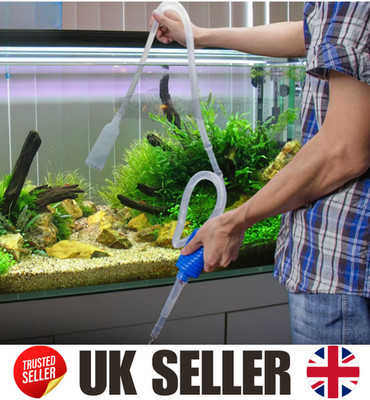 Aquarium Reiniger Kit Vakuumpumpe Kies Wasser Reinigung Aquarium Siphon UK KOSTENLOS