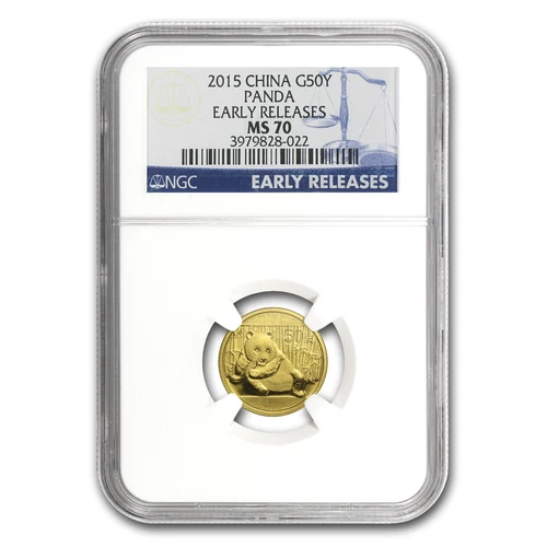 2015 China 1/10 oz Gold Panda MS-70 NGC (ER/FR)