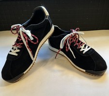 Black Suede Steve Madden Mirage White Trim Sneakers Women's 9M Clean Gently Used