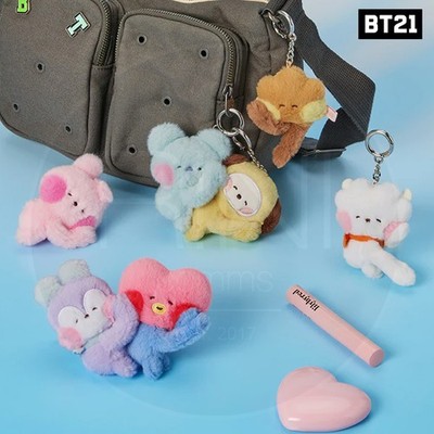 BTS BT21 Official Goods mini minini MAGNET PLUSH KEYRING HUG ME + Tracking Num