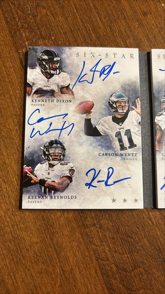 Wentz Dixon Ervin 2016 Origins Six Star Rookie Auto Vikings Ravens Texans/10 radiocontrol Foto 2 de 4