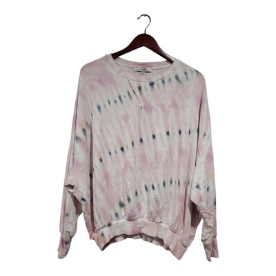 Young Fabulous & Broke Oversized Tie-Dye Slouchy Sweatshirt Pink Boxy Sz M
