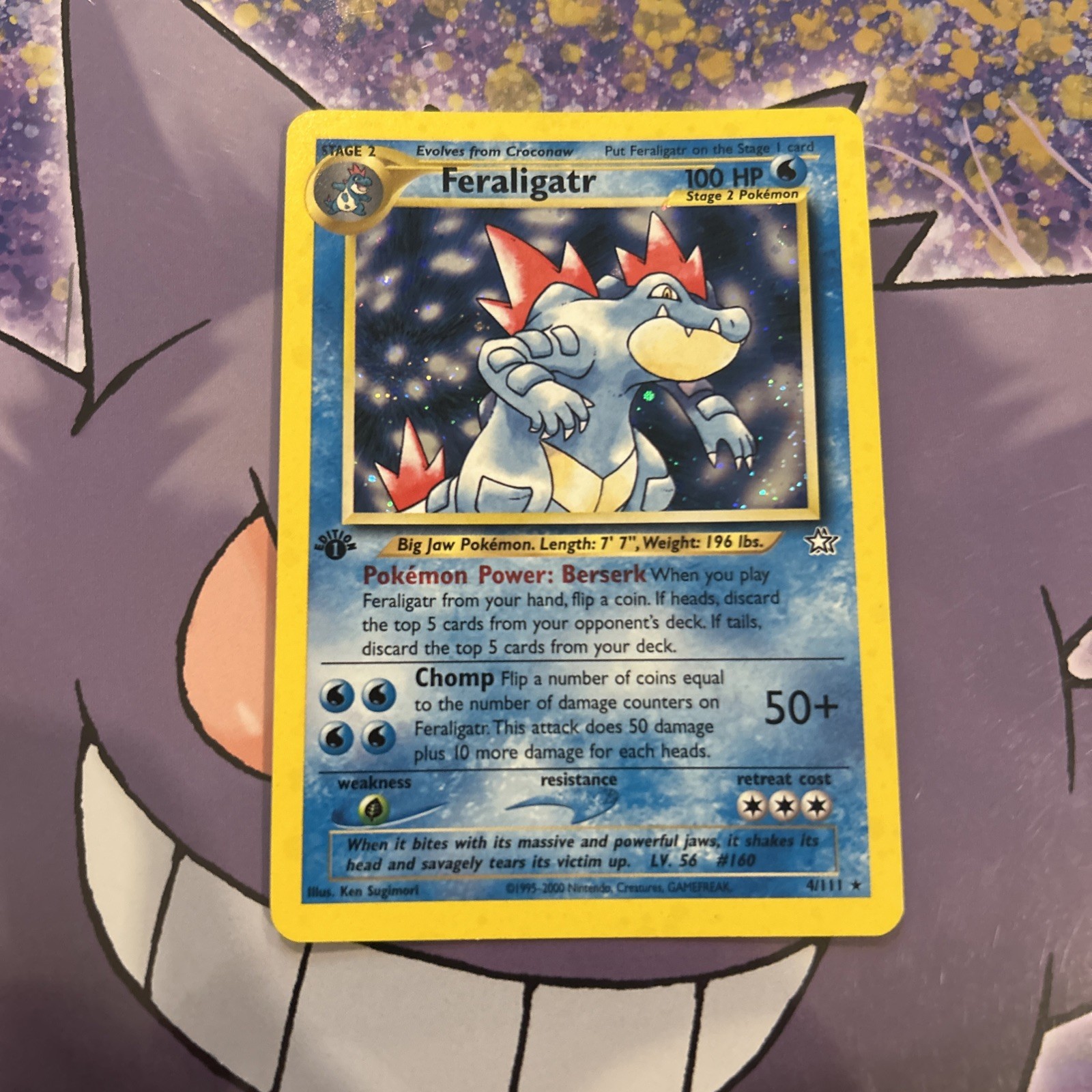 Pokémon TCG Neo Genesis Feraligatr 4/111 Holo Rare 100 HP English Vintage