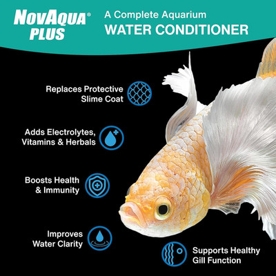 NOVAQUA plus - Freshwater & Saltwater Aquarium Water Conditioner   Instantly ...