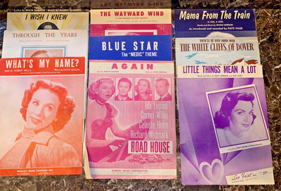 Piano Sheet Music Vintage 20's - 60's Featured in Movies & TV Set of 9 Songs
