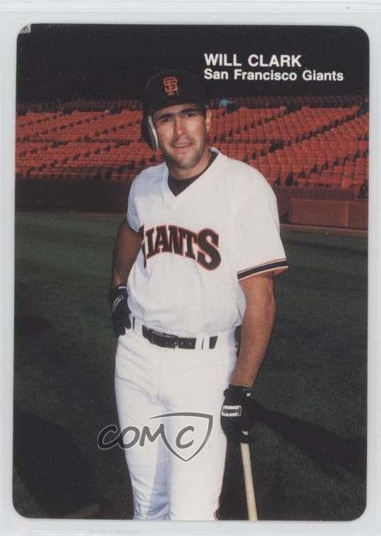 1988 Mother's Cookies San Francisco Giants Stadium Giveaway Will Clark #2 07ke