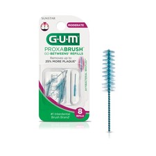 GUM Proxabrush Go-Betweens Moderate Refills 8 Count Pack of 1 , Red