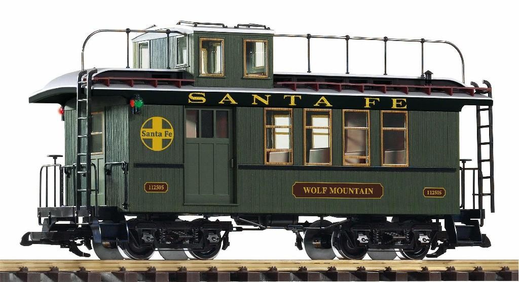 Piko Santa Fe Wood Combine 112505 w/Metal Wheels & Lit Markers PK38666 G Gauge