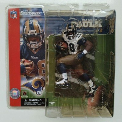 McFarlane Marshall Faulk Rams Series 2 Hall of Fame Football Figure, White Jerse