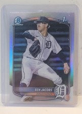 2025 Bowman Draft #BDC-141 Ben Jacobs 1st Chrome Refractor Detroit Tigers