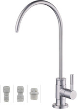 Drinking Water Faucet Brushed Nickel, Reverse Osmosis Faucets for Non Air Gap R