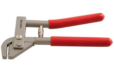 Power-tec 91252 gebogenes Flanschwerkzeug 20 mm tiefe Stufe 10 mm breit für bündige Überlappungsschweißnähte