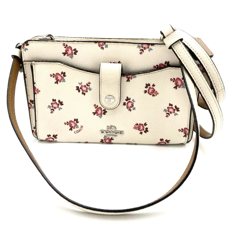 Bandolera COACH Noa Cuero Pop Up Mini Mensajero Floral Foto 4 de 4