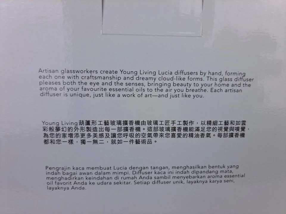 Young Living Lucia Artisan Utrasonic Diffuser New In Box Essential Oil - Image 4 of 4