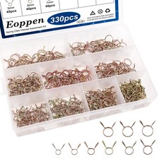 Eoppen 330pcs 513mm Spring Hose Clamps Small Hose Clamps Fuel Line Hose Water...