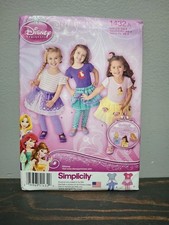 Simplicity 1432A Disney Princess Tutus Top Leggings Pattern Size 1/2 to 4 UNCUT