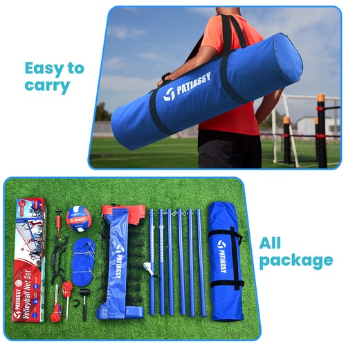 Premium Professional Outdoor Volleyball Net Set with Adjustable Aluminum Poles - Picture 12 of 17