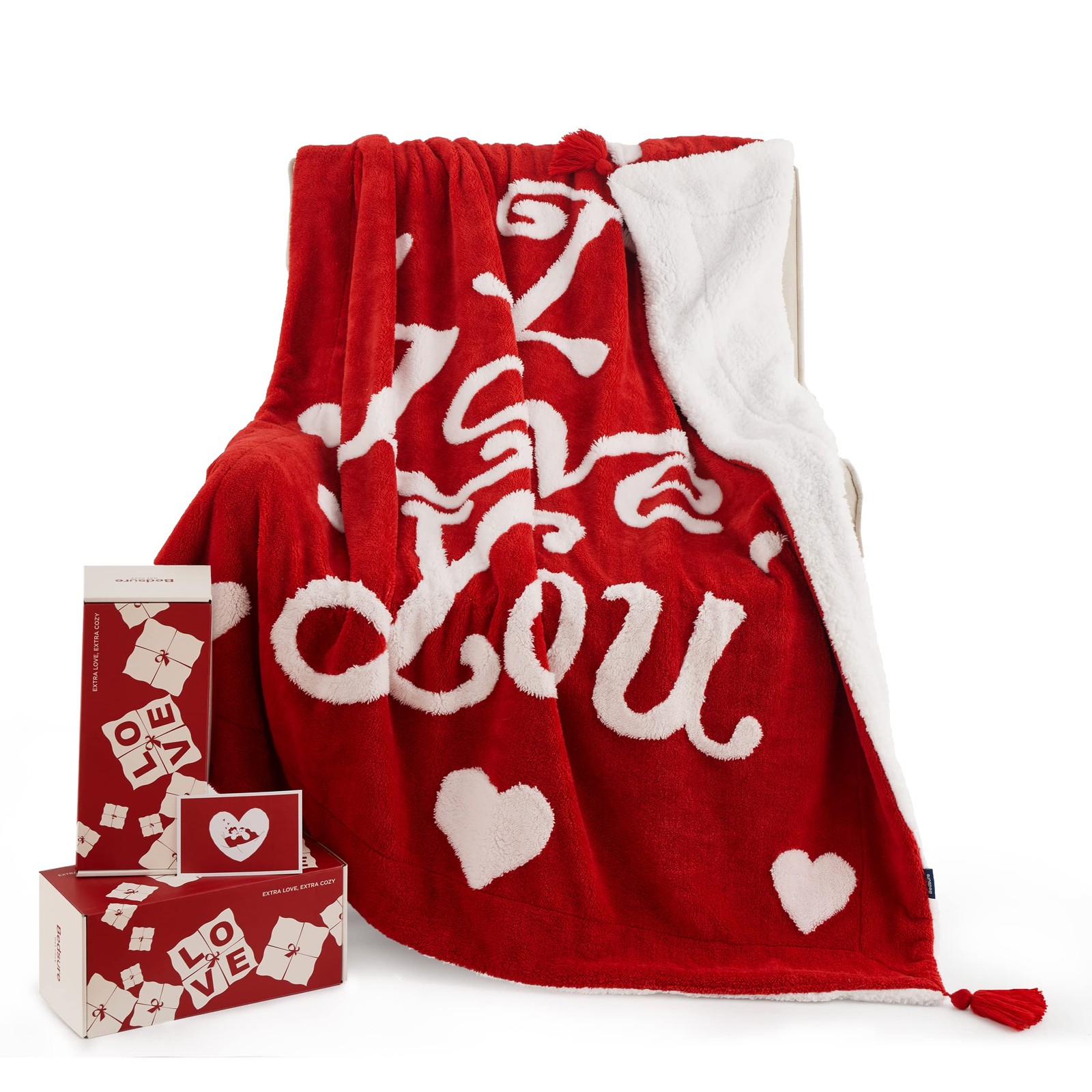 - Soft And (50" X 60"), Red Heart