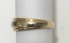 Vintage 14K Gold 3 Diamond Ring sz 9 Wedding Gypsy Band 5.75g — photo 10