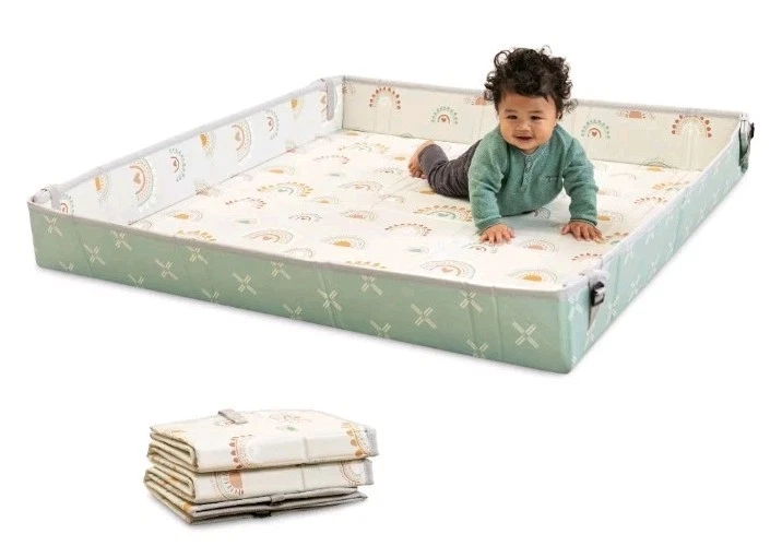 Infantino Rainbow Foldable Soft Foam Mat 59", for Babies & Toddlers, Multicolor
