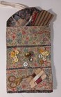 Civil War HOUSEWIFE sewing kit HAND SEWN, Homespun ticking Soldier Civilian 289H — photo 1