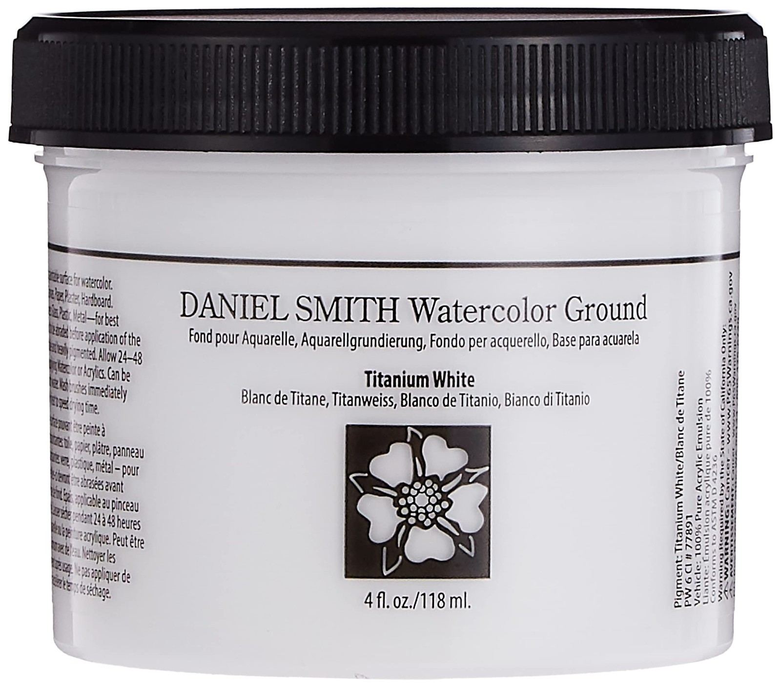 DANIEL SMITH 284055002 Watercolor Ground, 4 oz, Titanium White