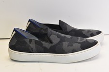 Rothys Women's The Original Slip On Sneakers Gray Camo Knit Shoes Size 6