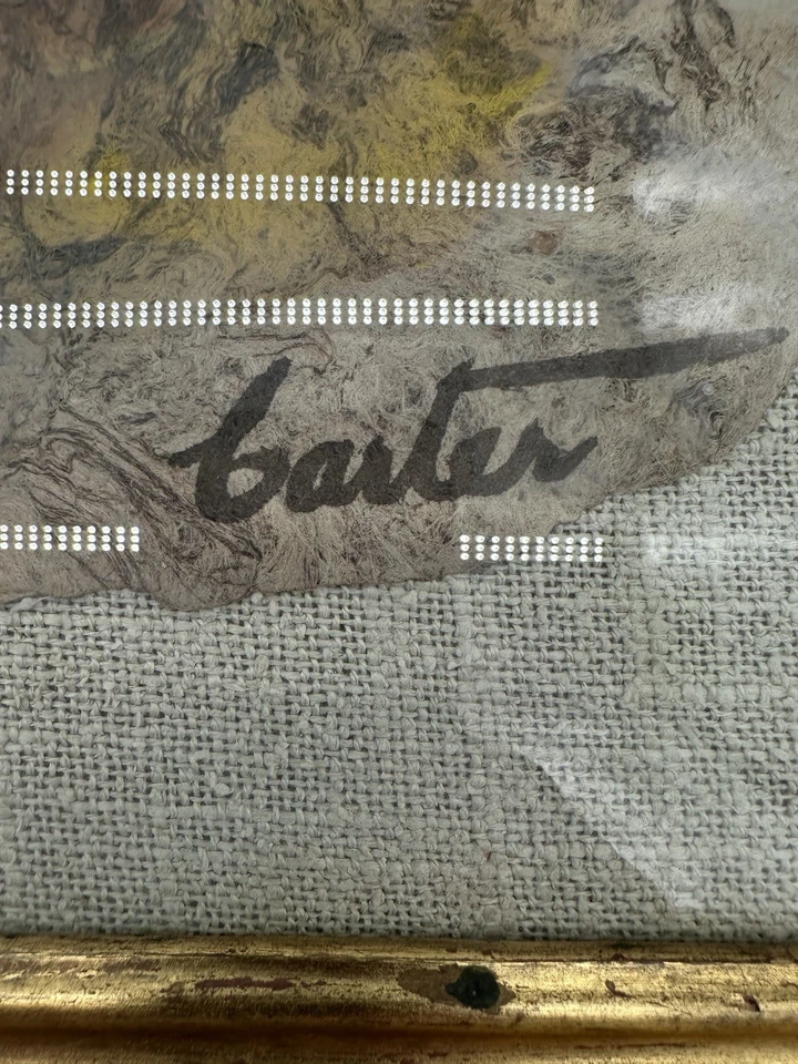 Pintura de acuarela Whitford Carter sobre papel corteza 21 por 17 pulgadas Foto 4 de 4