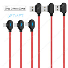 1/3Pack 90 Degree Fast Charger Cable Right Angle For iPhone 14 13 12 11 XR 8 7 6