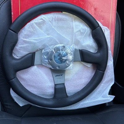 Momo Race Street Steering Wheel Black Leather With Installation Kit #5705 