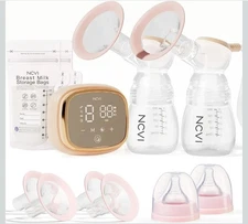 Double Electric Breast Pump 8102, Upgraded 4400mAh Battery with Night Light