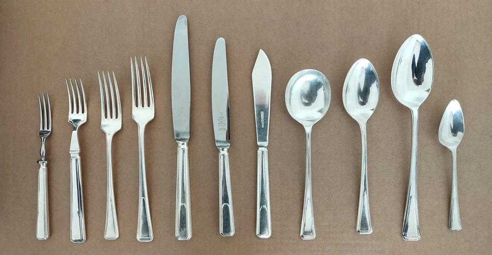 Servizio Posate Art Déco Sheffield James Ryals Cutlery Set - Immagine 4 di 4